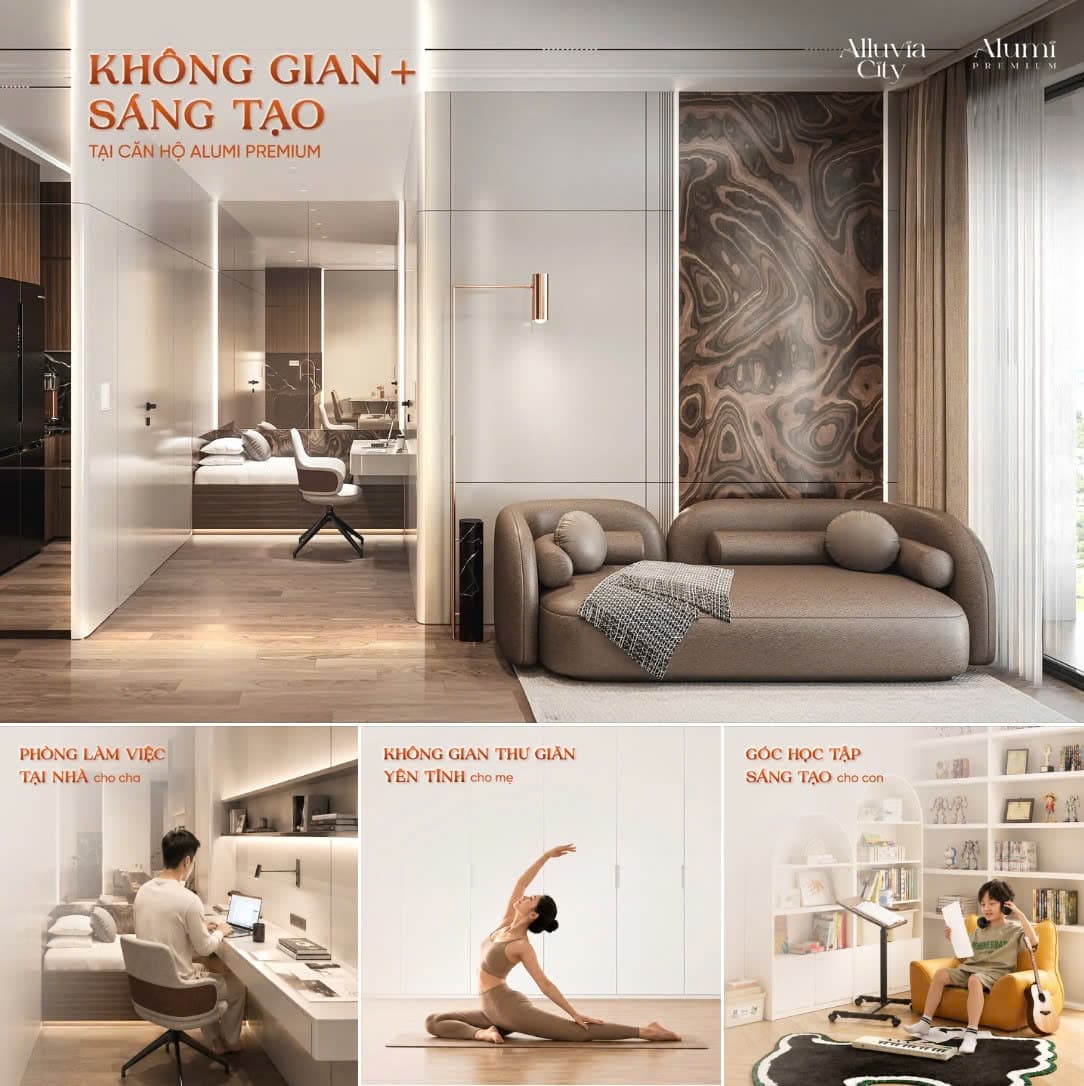 Không gian “+” sáng tạo tại căn hộ Alumi Premium